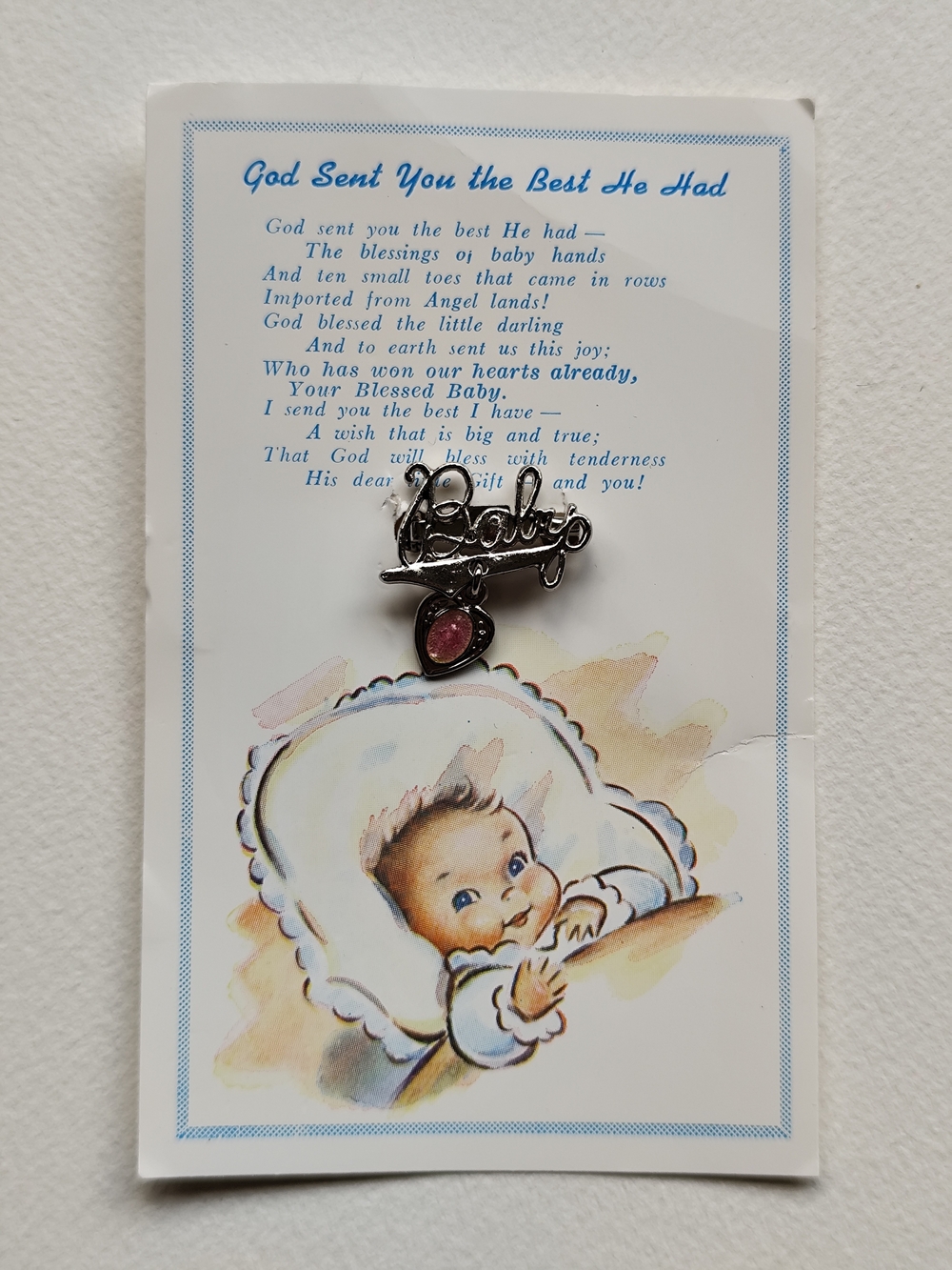 3/$25💙Vintage God Sent You the Best He Had Pin